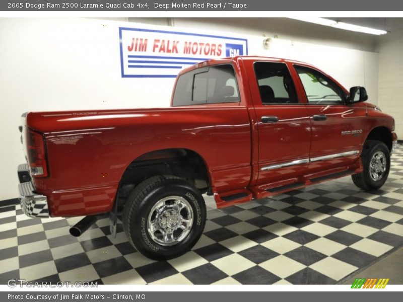 Deep Molten Red Pearl / Taupe 2005 Dodge Ram 2500 Laramie Quad Cab 4x4