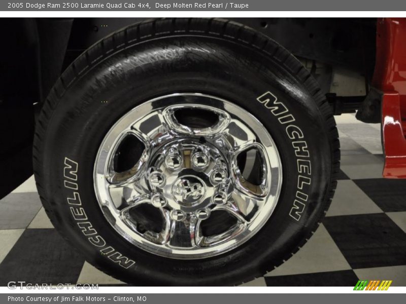 Deep Molten Red Pearl / Taupe 2005 Dodge Ram 2500 Laramie Quad Cab 4x4