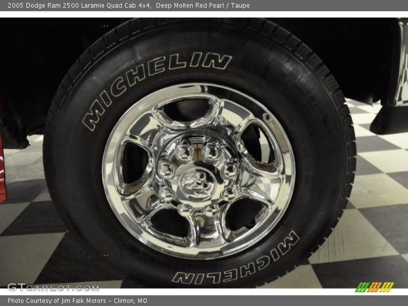 Deep Molten Red Pearl / Taupe 2005 Dodge Ram 2500 Laramie Quad Cab 4x4