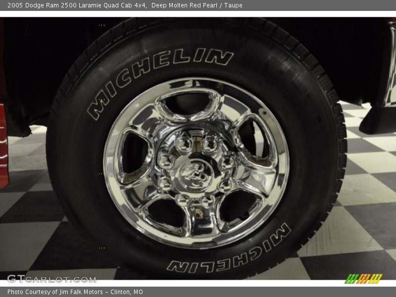 Deep Molten Red Pearl / Taupe 2005 Dodge Ram 2500 Laramie Quad Cab 4x4