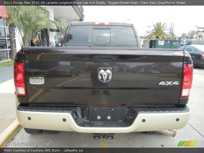 Rugged Brown Pearl / Dark Slate Gray/Russet Brown 2011 Dodge Ram 3500 HD Laramie Longhorn Mega Cab 4x4 Dually