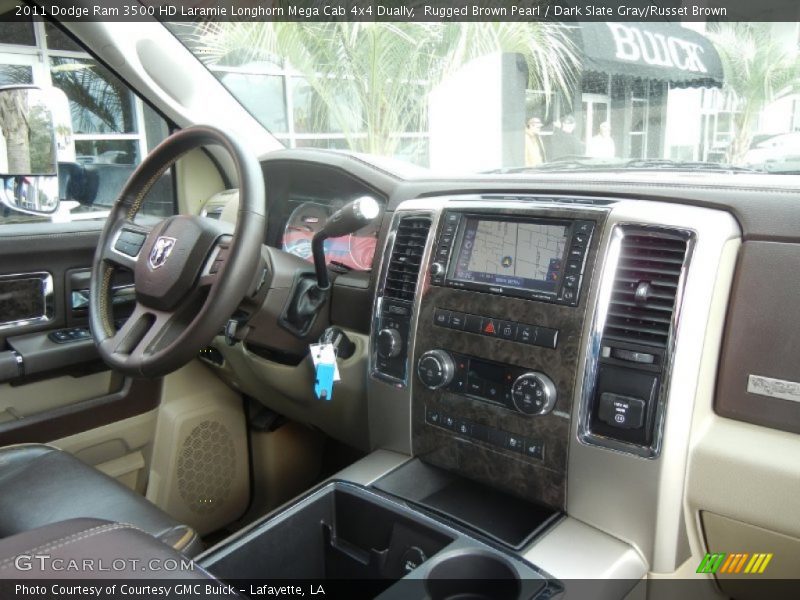 Rugged Brown Pearl / Dark Slate Gray/Russet Brown 2011 Dodge Ram 3500 HD Laramie Longhorn Mega Cab 4x4 Dually