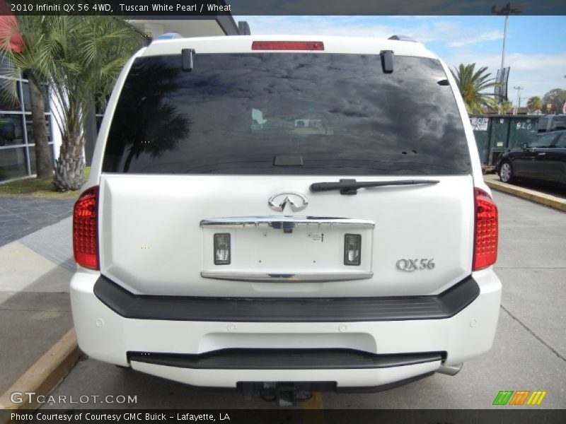 Tuscan White Pearl / Wheat 2010 Infiniti QX 56 4WD