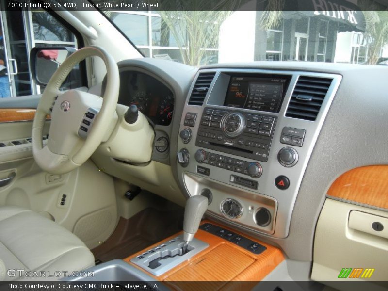Tuscan White Pearl / Wheat 2010 Infiniti QX 56 4WD