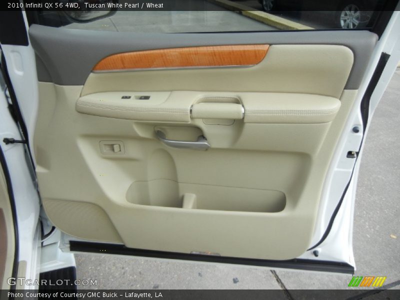Tuscan White Pearl / Wheat 2010 Infiniti QX 56 4WD