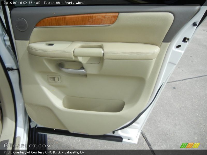 Tuscan White Pearl / Wheat 2010 Infiniti QX 56 4WD