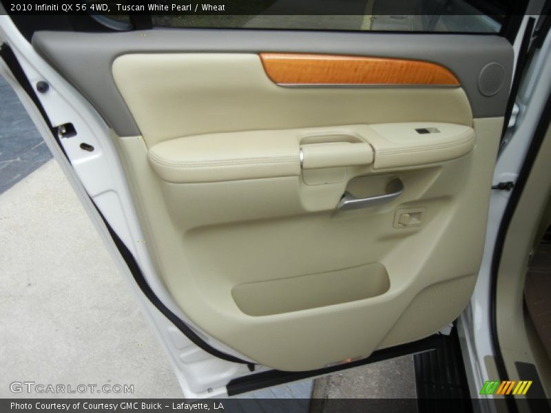 Tuscan White Pearl / Wheat 2010 Infiniti QX 56 4WD