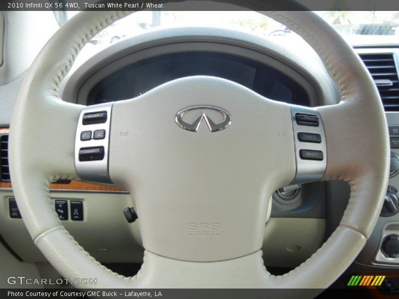 Tuscan White Pearl / Wheat 2010 Infiniti QX 56 4WD