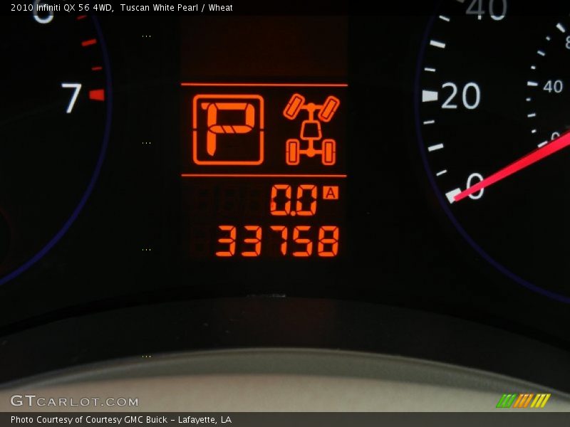 Tuscan White Pearl / Wheat 2010 Infiniti QX 56 4WD