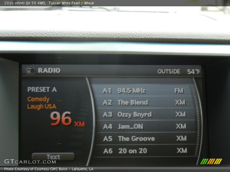 Tuscan White Pearl / Wheat 2010 Infiniti QX 56 4WD