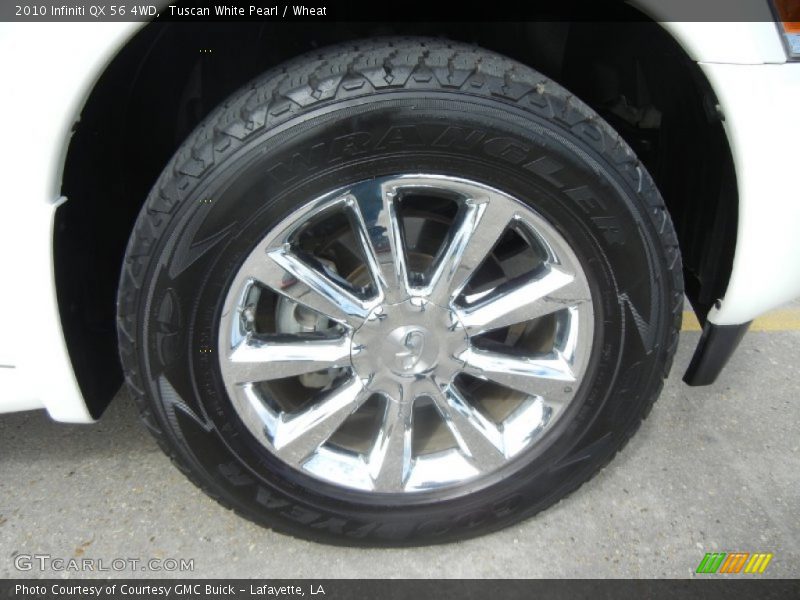 Tuscan White Pearl / Wheat 2010 Infiniti QX 56 4WD