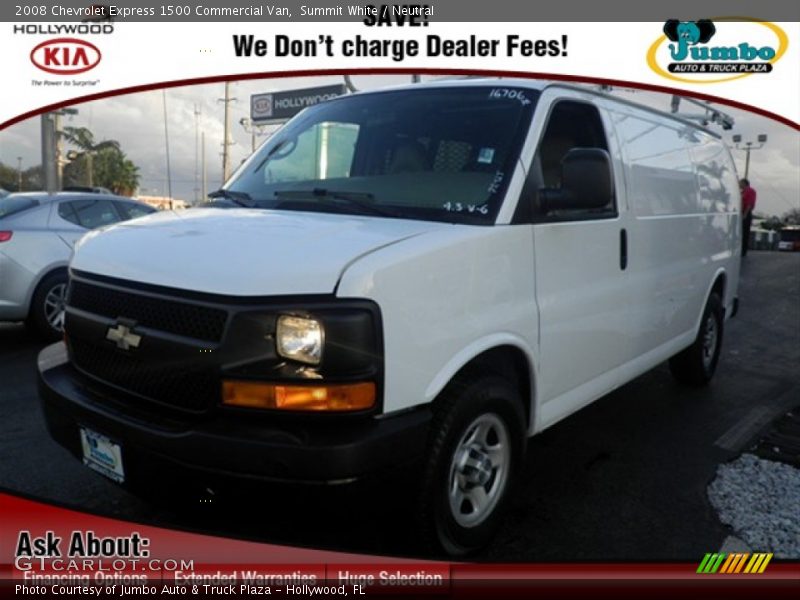 Summit White / Neutral 2008 Chevrolet Express 1500 Commercial Van