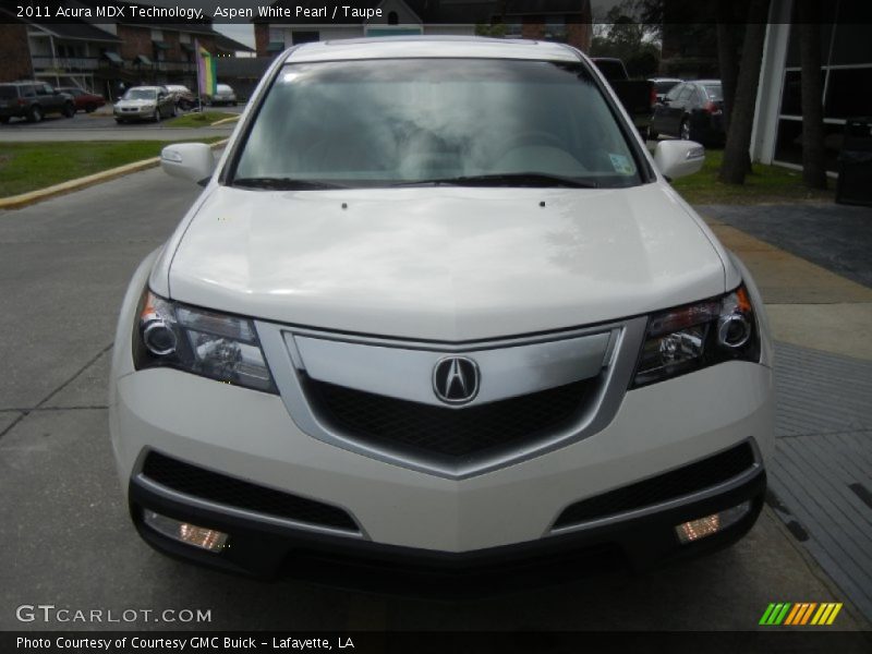Aspen White Pearl / Taupe 2011 Acura MDX Technology