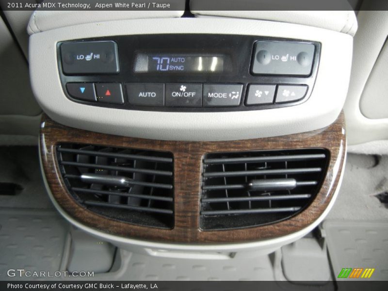 Aspen White Pearl / Taupe 2011 Acura MDX Technology