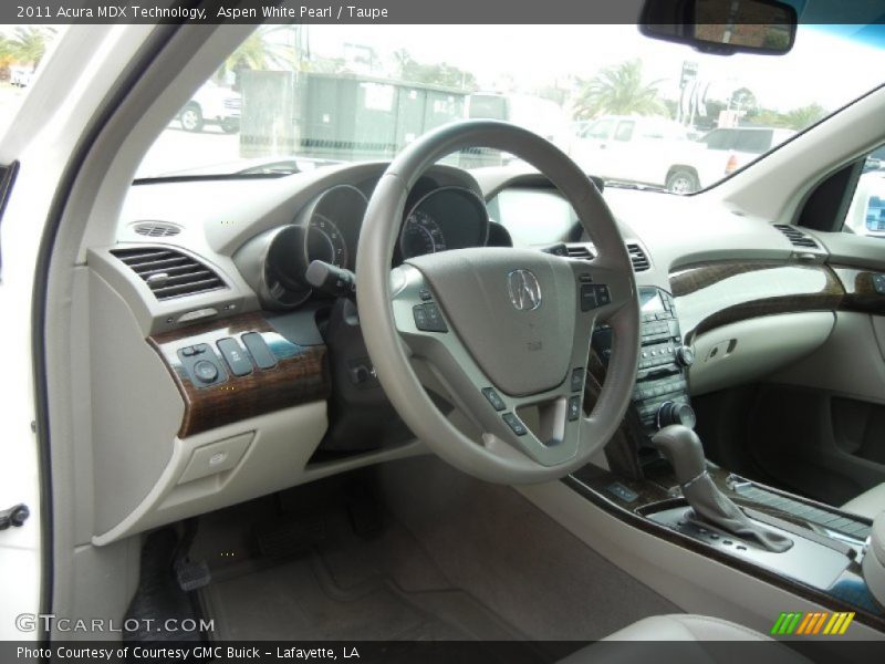 Aspen White Pearl / Taupe 2011 Acura MDX Technology