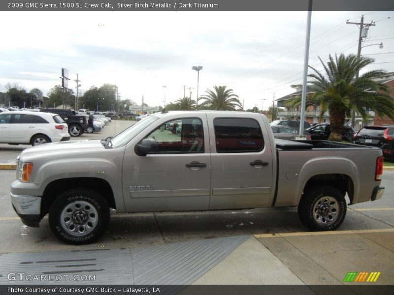 Silver Birch Metallic / Dark Titanium 2009 GMC Sierra 1500 SL Crew Cab