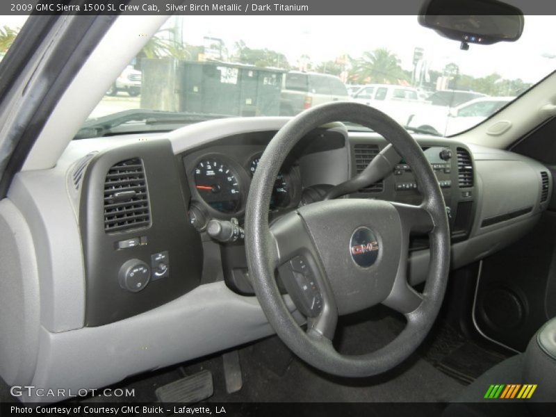 Silver Birch Metallic / Dark Titanium 2009 GMC Sierra 1500 SL Crew Cab