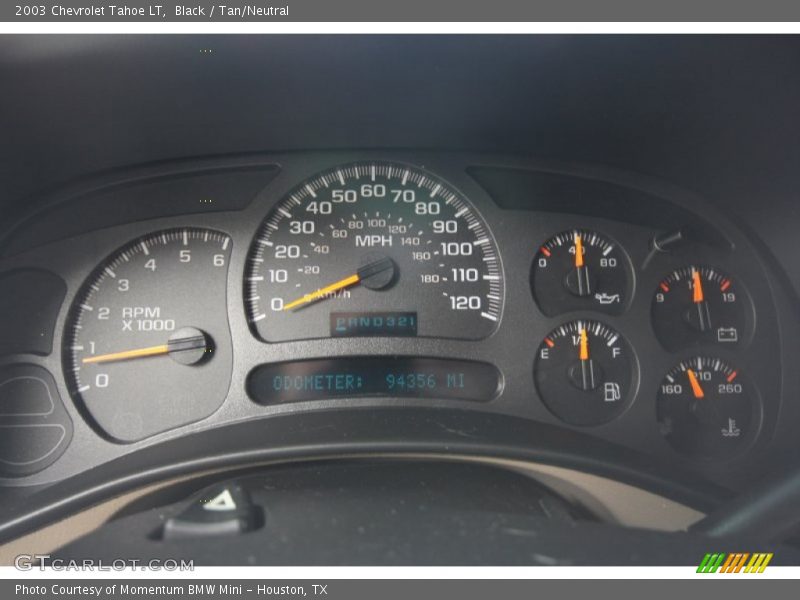 Black / Tan/Neutral 2003 Chevrolet Tahoe LT