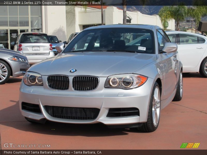 Titanium Silver Metallic / Black 2012 BMW 1 Series 135i Coupe