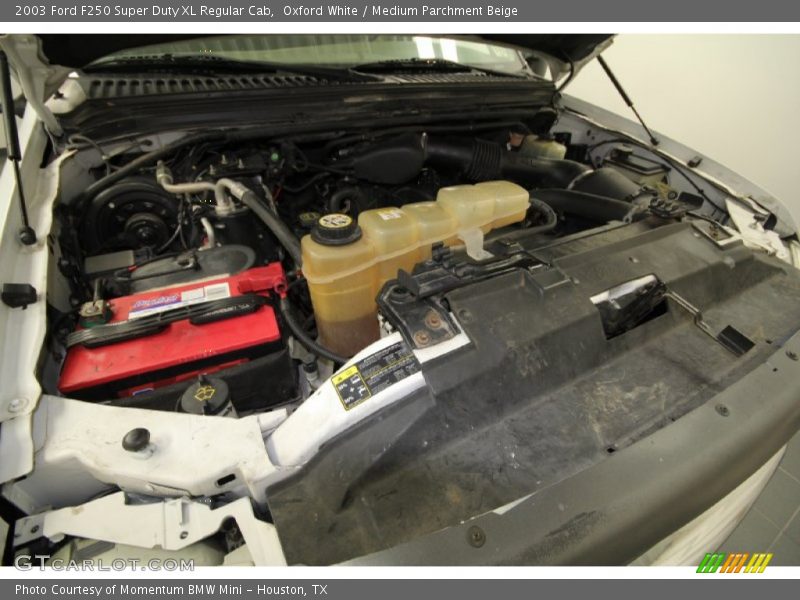 Oxford White / Medium Parchment Beige 2003 Ford F250 Super Duty XL Regular Cab