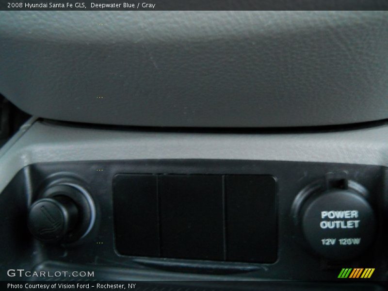 Deepwater Blue / Gray 2008 Hyundai Santa Fe GLS