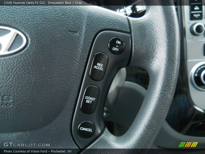 Deepwater Blue / Gray 2008 Hyundai Santa Fe GLS