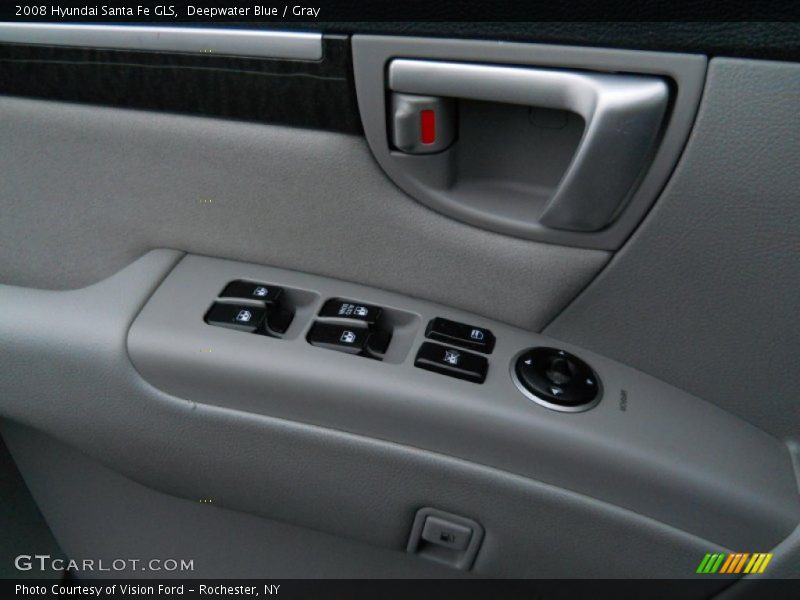 Deepwater Blue / Gray 2008 Hyundai Santa Fe GLS