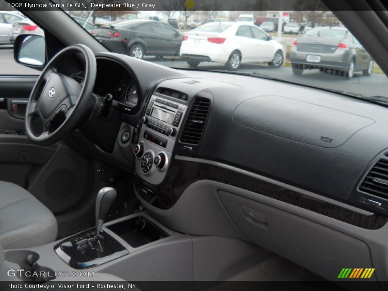 Deepwater Blue / Gray 2008 Hyundai Santa Fe GLS