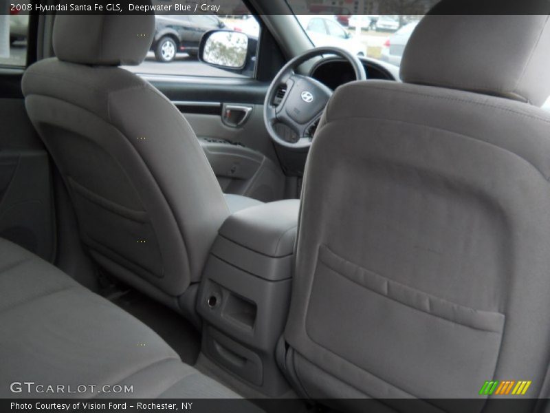 Deepwater Blue / Gray 2008 Hyundai Santa Fe GLS