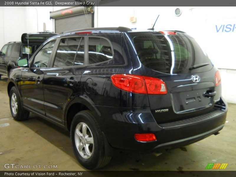 Deepwater Blue / Gray 2008 Hyundai Santa Fe GLS