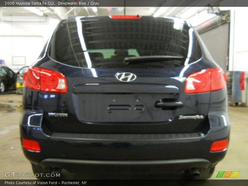Deepwater Blue / Gray 2008 Hyundai Santa Fe GLS