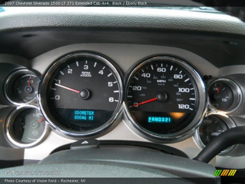 Black / Ebony Black 2007 Chevrolet Silverado 1500 LT Z71 Extended Cab 4x4