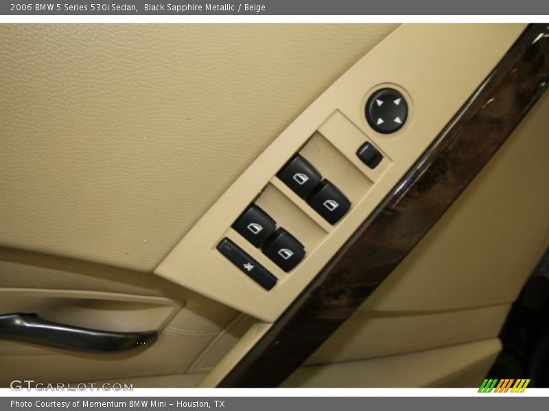 Black Sapphire Metallic / Beige 2006 BMW 5 Series 530i Sedan