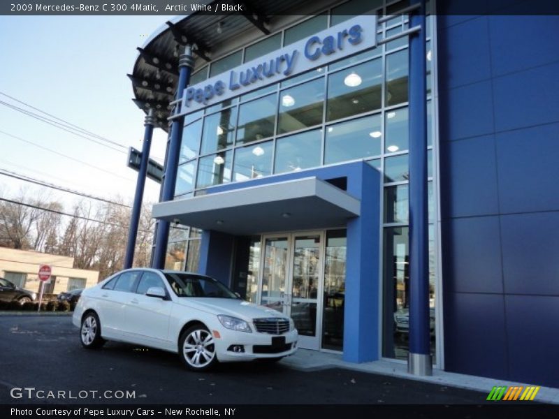 Arctic White / Black 2009 Mercedes-Benz C 300 4Matic