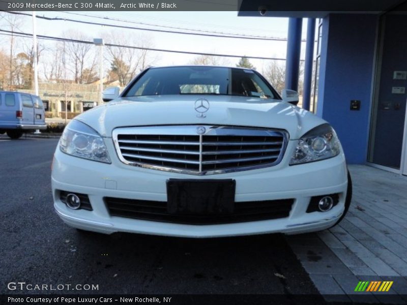 Arctic White / Black 2009 Mercedes-Benz C 300 4Matic