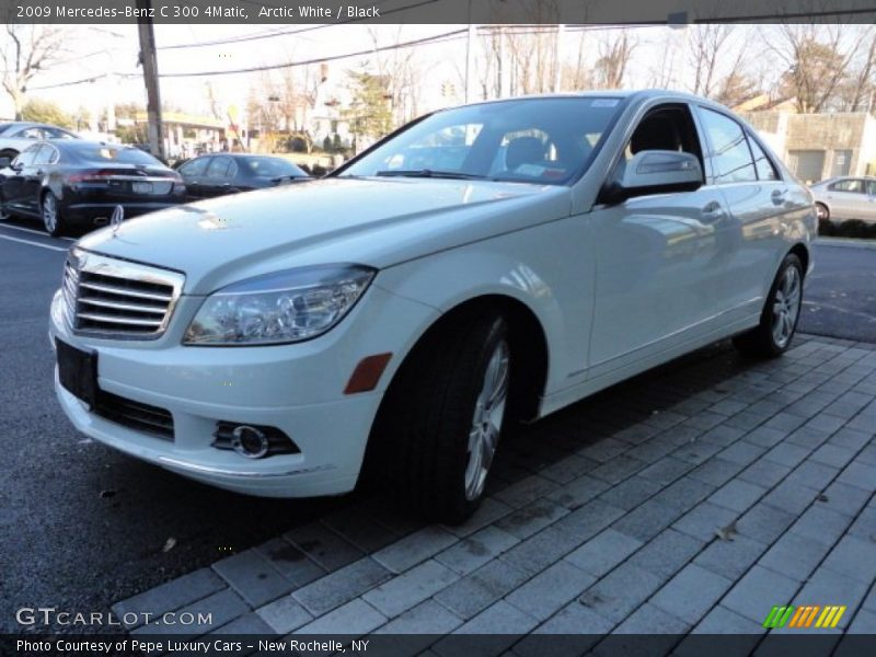 Arctic White / Black 2009 Mercedes-Benz C 300 4Matic