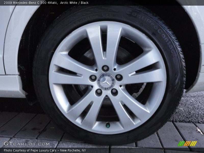 Arctic White / Black 2009 Mercedes-Benz C 300 4Matic