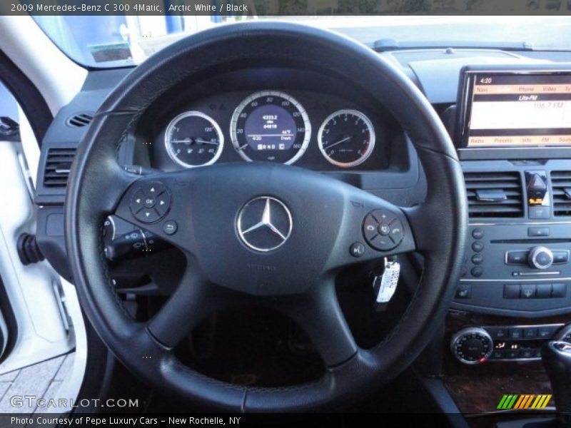 Arctic White / Black 2009 Mercedes-Benz C 300 4Matic