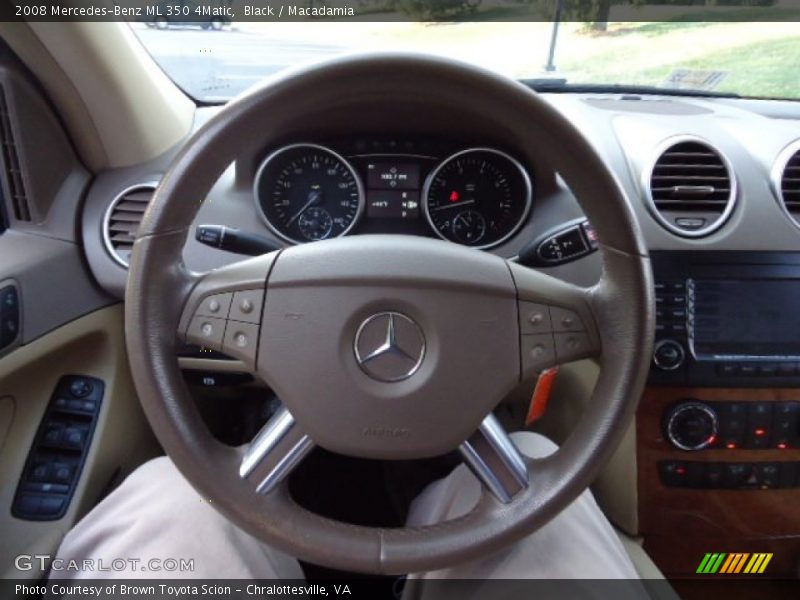 Black / Macadamia 2008 Mercedes-Benz ML 350 4Matic