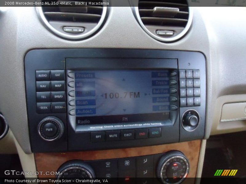 Black / Macadamia 2008 Mercedes-Benz ML 350 4Matic