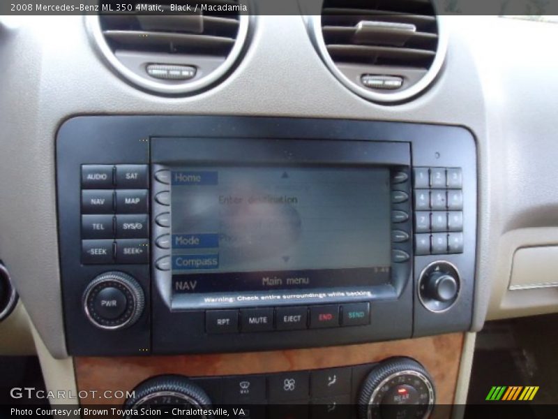 Black / Macadamia 2008 Mercedes-Benz ML 350 4Matic