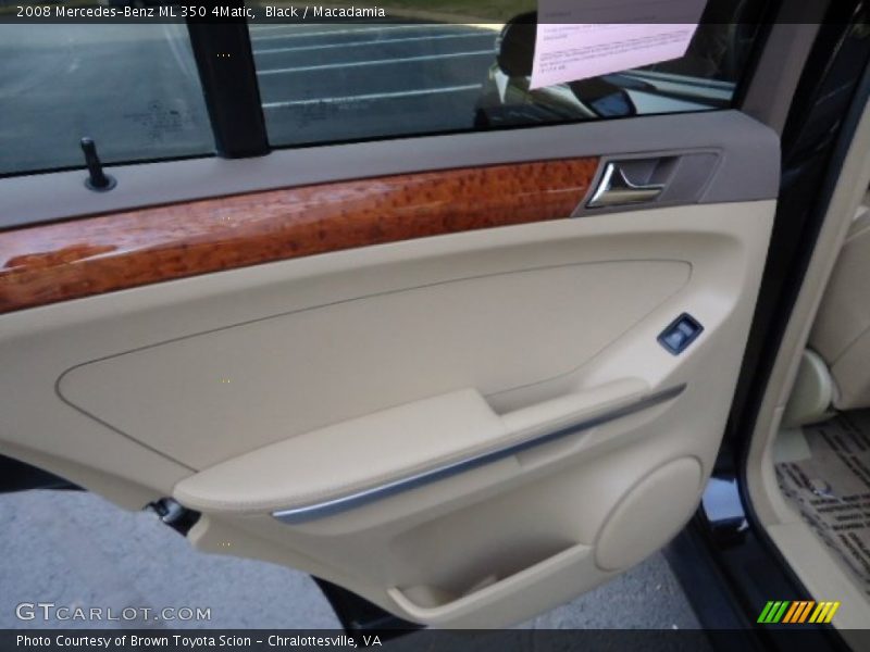 Black / Macadamia 2008 Mercedes-Benz ML 350 4Matic