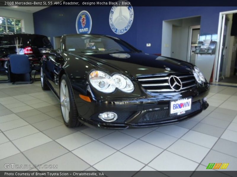 designo Mocha Black / Black 2008 Mercedes-Benz SL 55 AMG Roadster