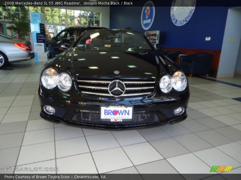 designo Mocha Black / Black 2008 Mercedes-Benz SL 55 AMG Roadster