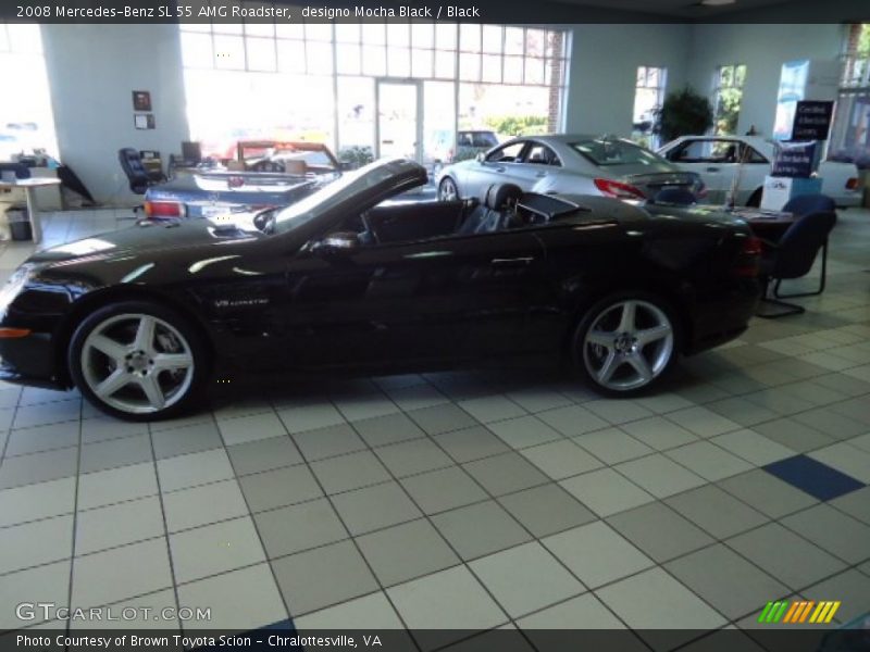 designo Mocha Black / Black 2008 Mercedes-Benz SL 55 AMG Roadster