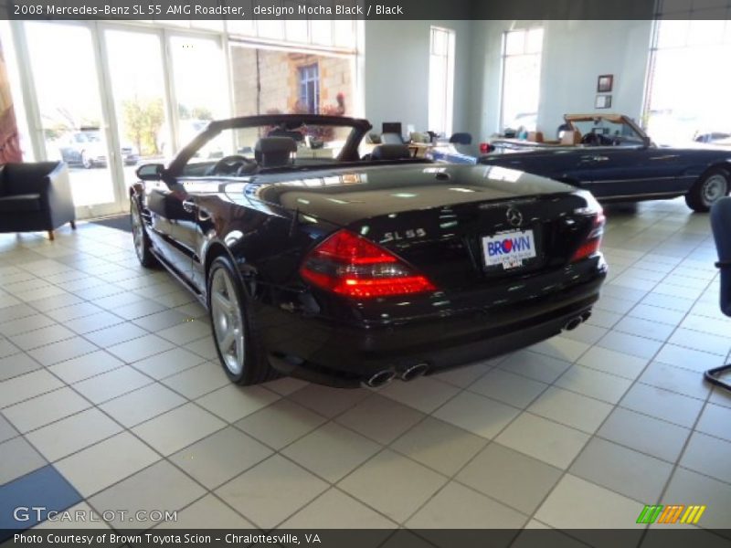 designo Mocha Black / Black 2008 Mercedes-Benz SL 55 AMG Roadster