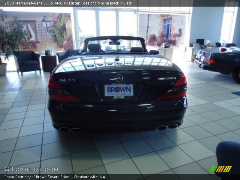 designo Mocha Black / Black 2008 Mercedes-Benz SL 55 AMG Roadster