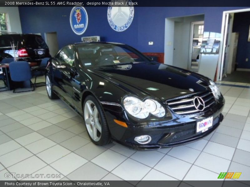 designo Mocha Black / Black 2008 Mercedes-Benz SL 55 AMG Roadster