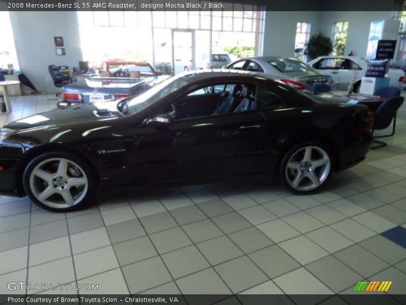 designo Mocha Black / Black 2008 Mercedes-Benz SL 55 AMG Roadster