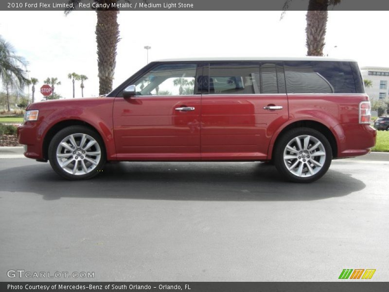 Red Candy Metallic / Medium Light Stone 2010 Ford Flex Limited